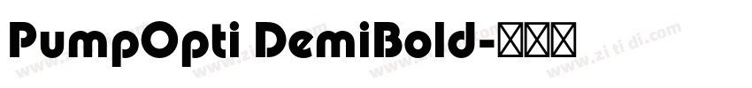PumpOpti DemiBold字体转换
